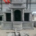 吕梁 芝麻灰高档墓碑，土墓，可定制