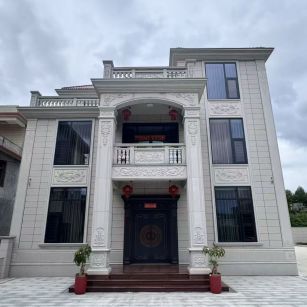 吕梁 芝麻白石材别墅干挂案例展示