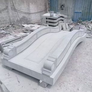 吕梁 芝麻灰花岗岩园林景观 小石桥