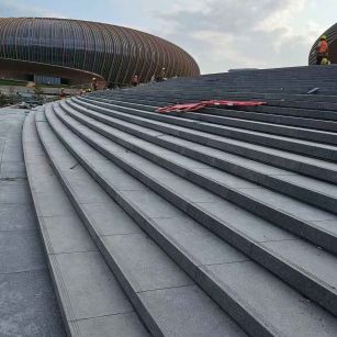 吕梁 弧形整石台阶铺装效果图