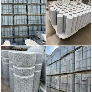 吕梁 芝麻白花岗岩挡车柱、隔离柱多少钱