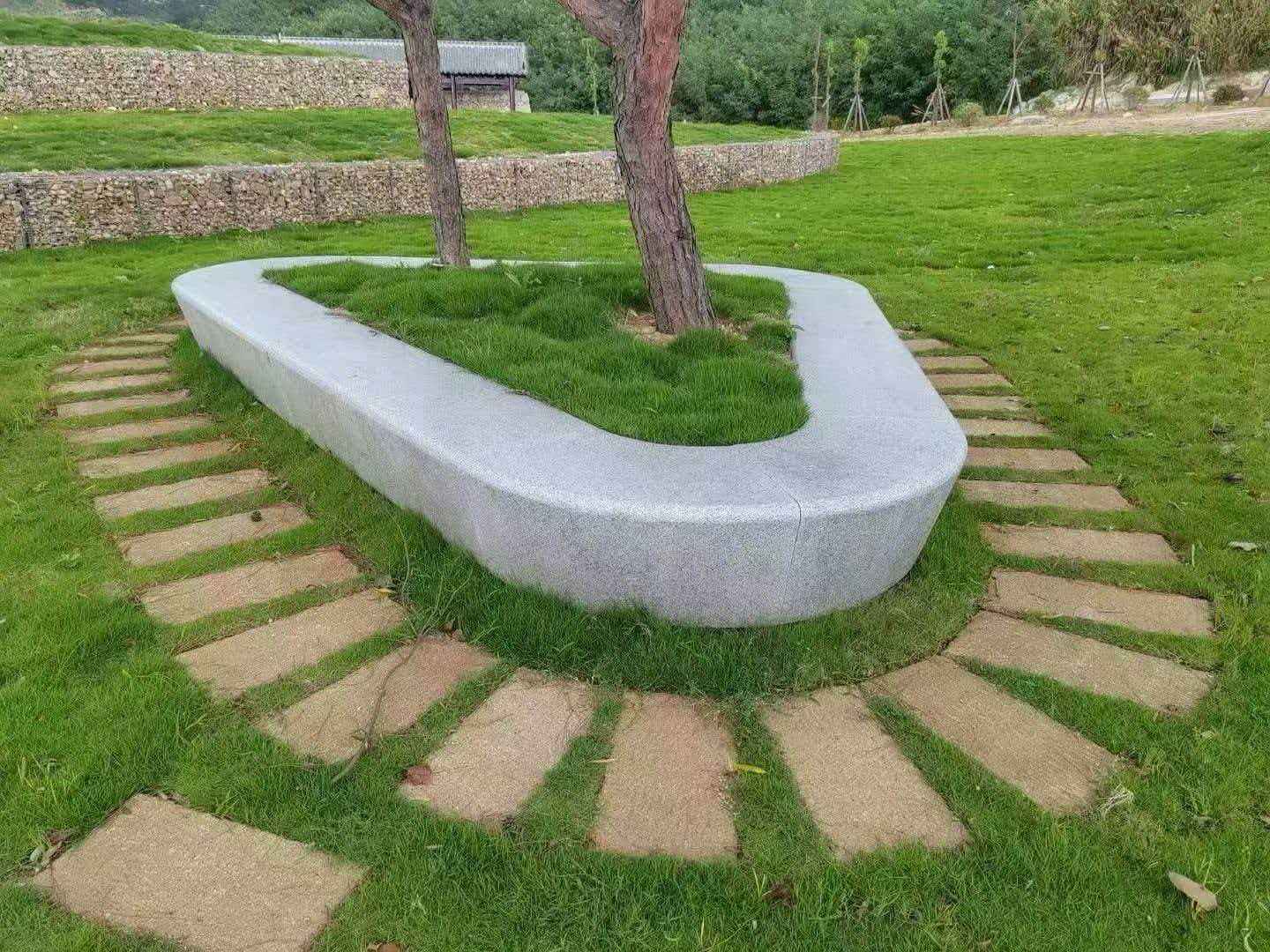 吕梁 芝麻白光面整石坐凳