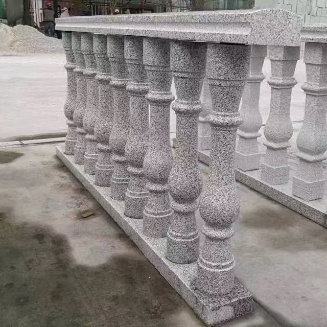 吕梁 芝麻白圆形光面花瓶柱，栏杆