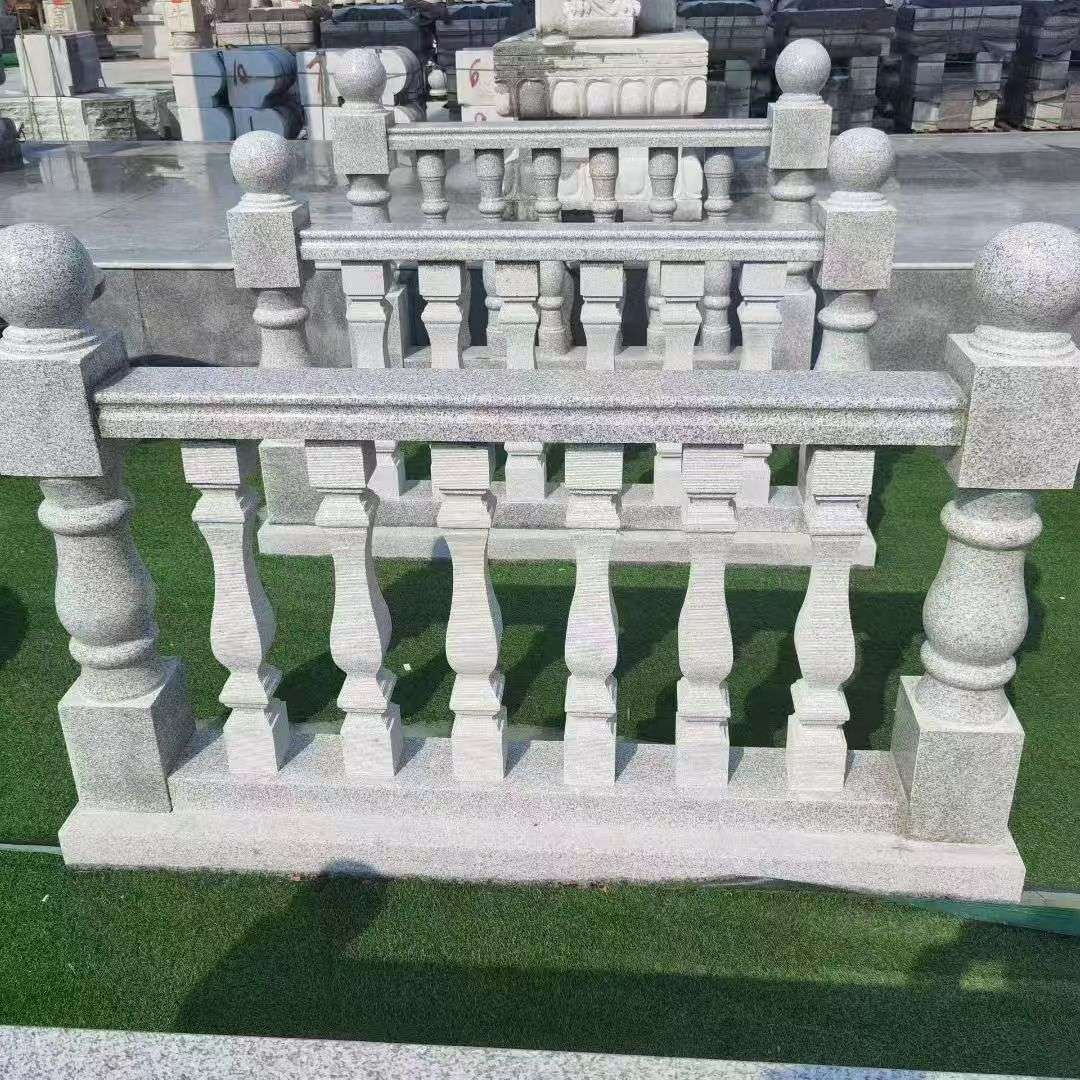 吕梁 别墅石材栏杆特写